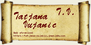 Tatjana Vujanić vizit kartica